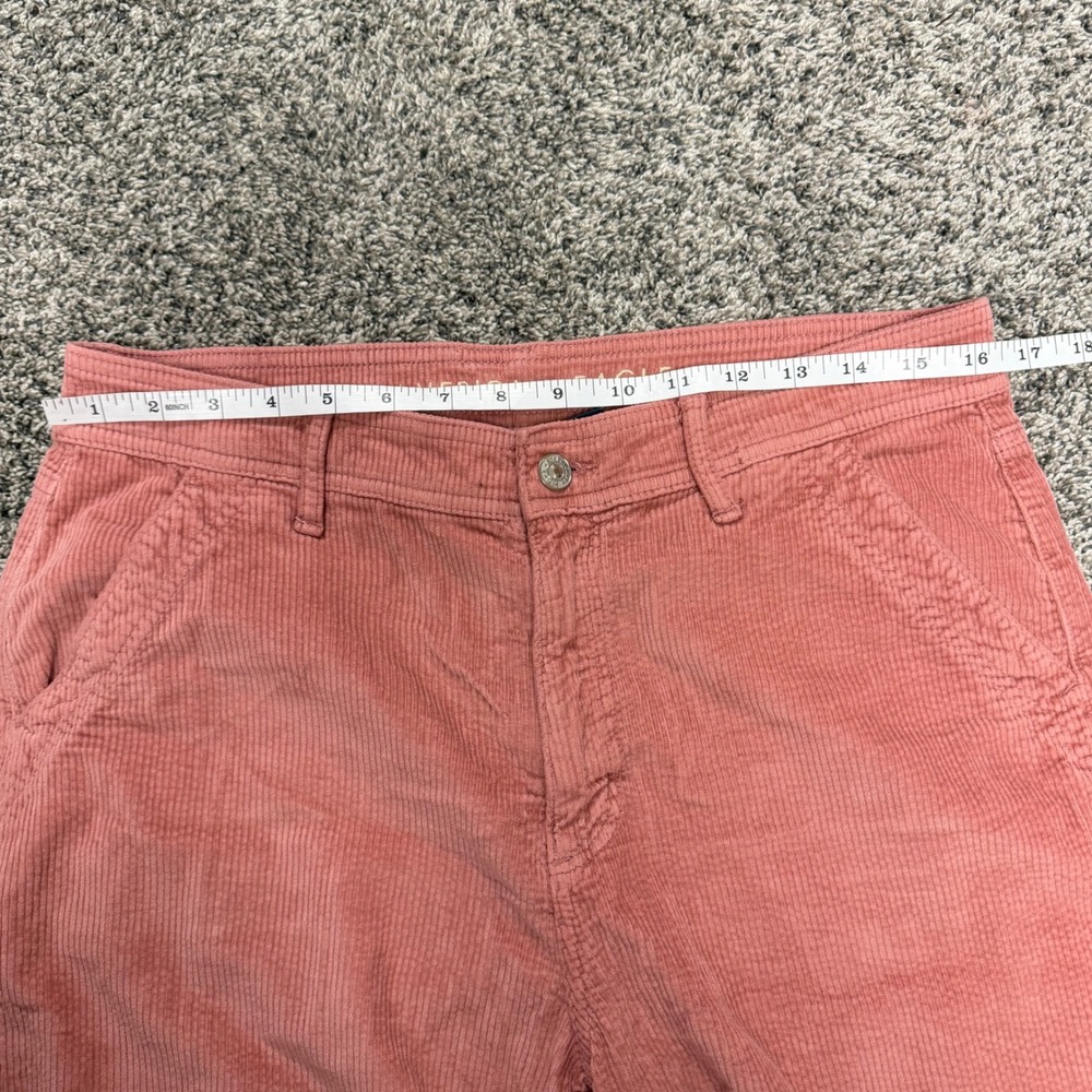 American Eagle Pink Corduroy Cargo Pants Super High Rise Baggy Wide Leg Size 10 - Picture 7 of 10